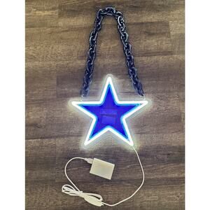 Dallas Cowboys Fan chain Necklace led stars